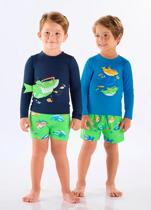 Up Baby - Conjunto de Praia Infantil Menino Azul 1