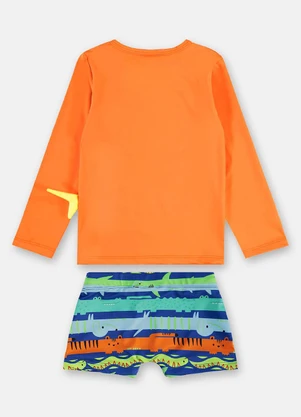 Up Baby - Conjunto de Praia Infantil Menino Laranja - UP BABY