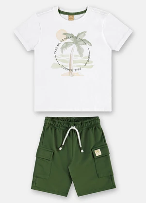 Conjunto Summer Time Infantil Up Baby Branco - UP BABY