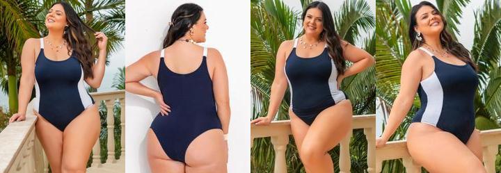 Mai Azul Marinho com Recortes Contrastantes