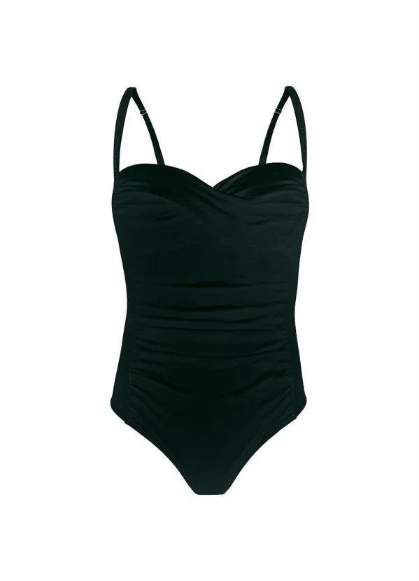 bonprix - Maiô com Drapeados Frontais Verde Militar 6