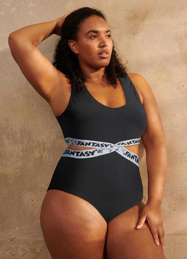 Outlet - Maiô com Elástico e Recortes Preto 3