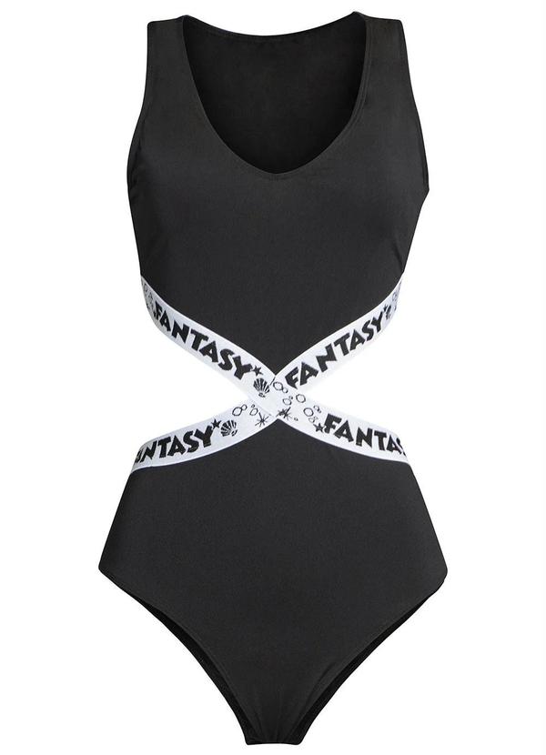 Outlet - Maiô com Elástico e Recortes Preto 4