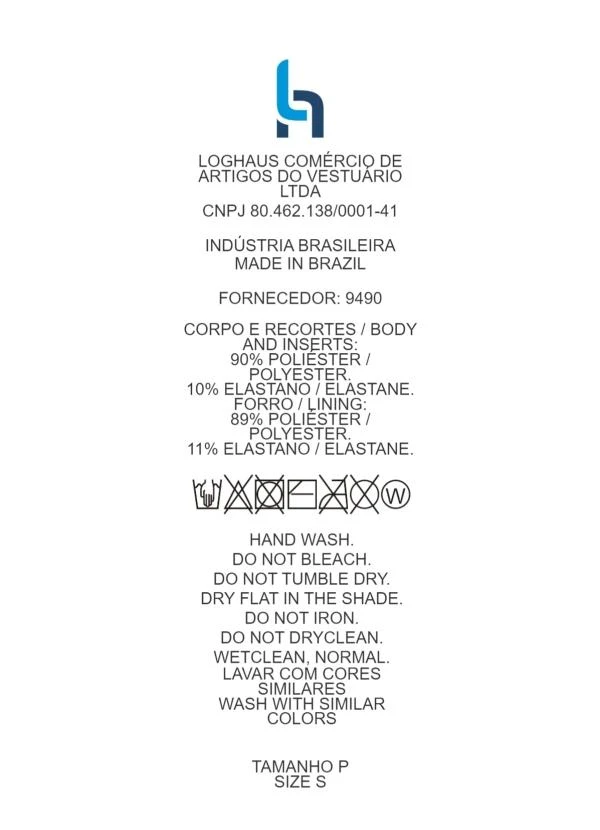 Quintess - Maiô Folhagem Barrada em Malha com Elastano 5