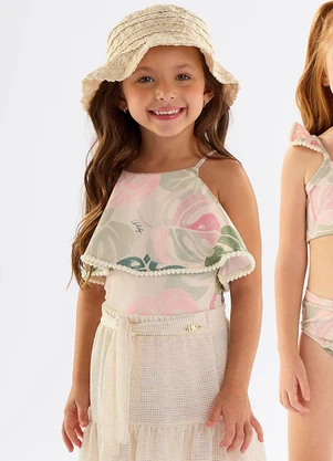 Up Baby - Maiô Infantil com Proteção Fps+50 Bege - UP BABY