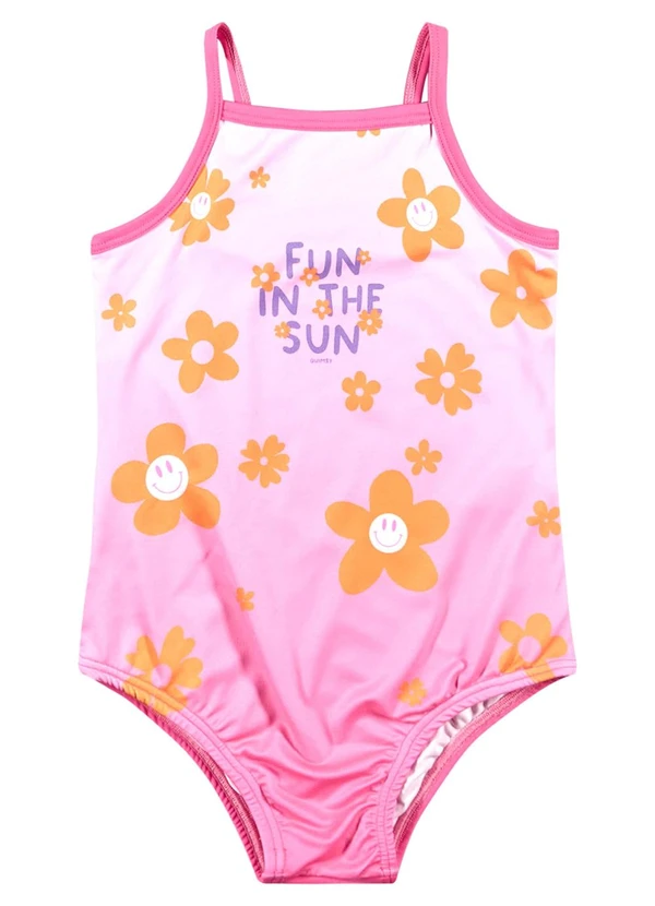 Quimby - Maiô Infantil em Malha Fps +50 Rosa 3
