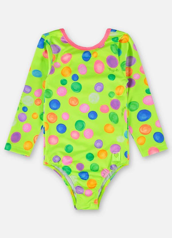 Up Baby - Maiô Infantil Fps+50 com Forro Verde