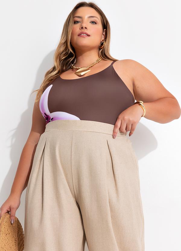 Quintess - Maiô Marrom em Malha Fria 16