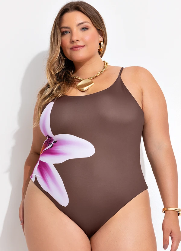 Quintess - Maiô Marrom em Malha Fria 8