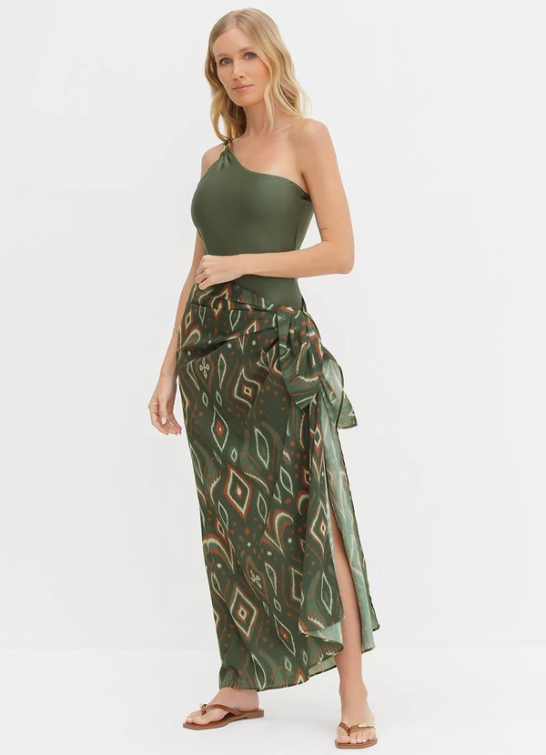 Principessa - Body Maiô Ombro Só em Poliamida Verde Mari 3