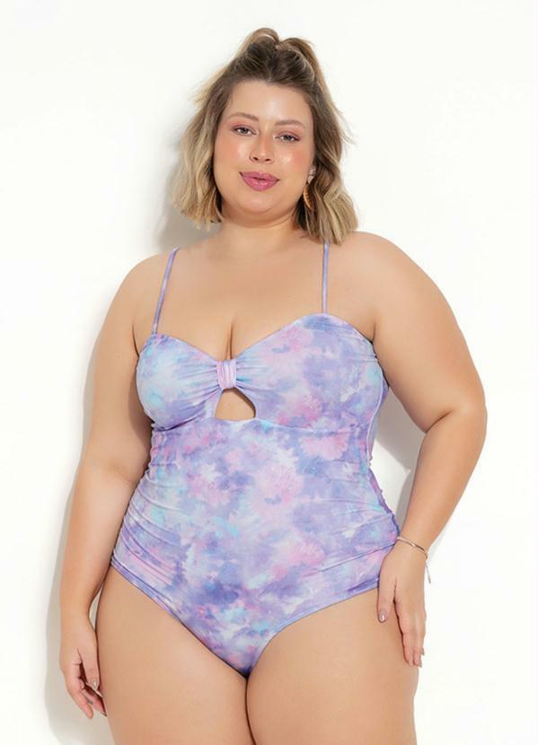Marguerite - Maiô Plus Size Tie Dye com Recorte