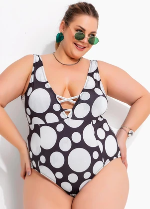 Marguerite - Maiô Poá Preto em Poliflex - MARGUERITE