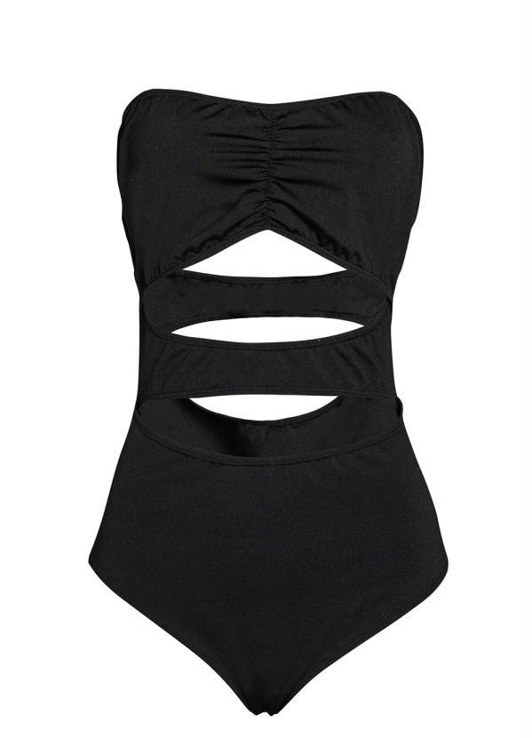 Outlet - Maiô Preto com Recortes Vazados 6