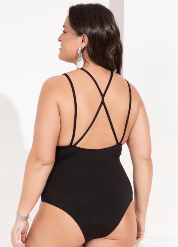 Outlet - Maiô Preto com Vazados na Frente 6