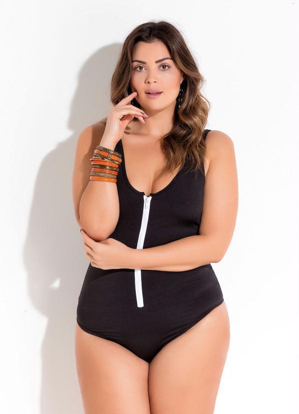 Quintess - Maiô Preto com Zíper e Forro Quintess 6