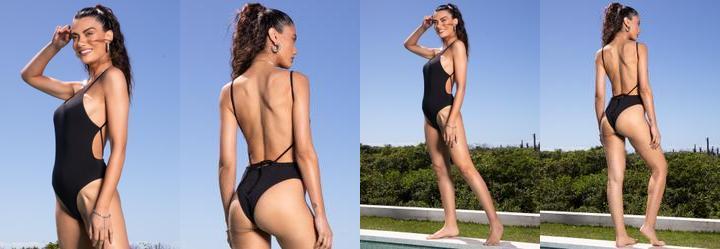 Mai Preto em Malha com Elastano