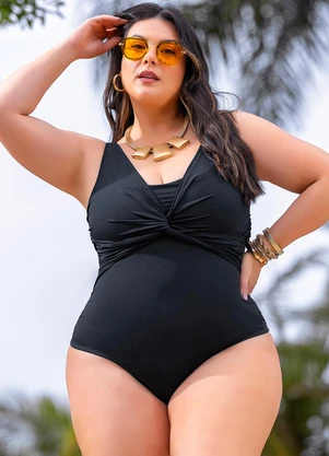 Marguerite - Maiô Preto em Poliflex - MARGUERITE