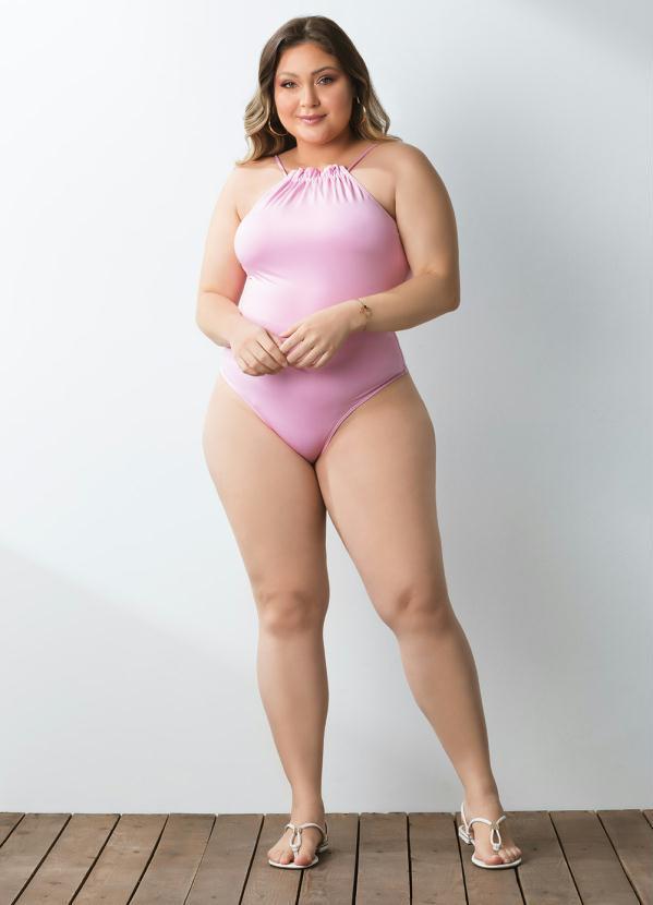 Queima Estoque - Maiô Rosa com Amarração nas Costas 7