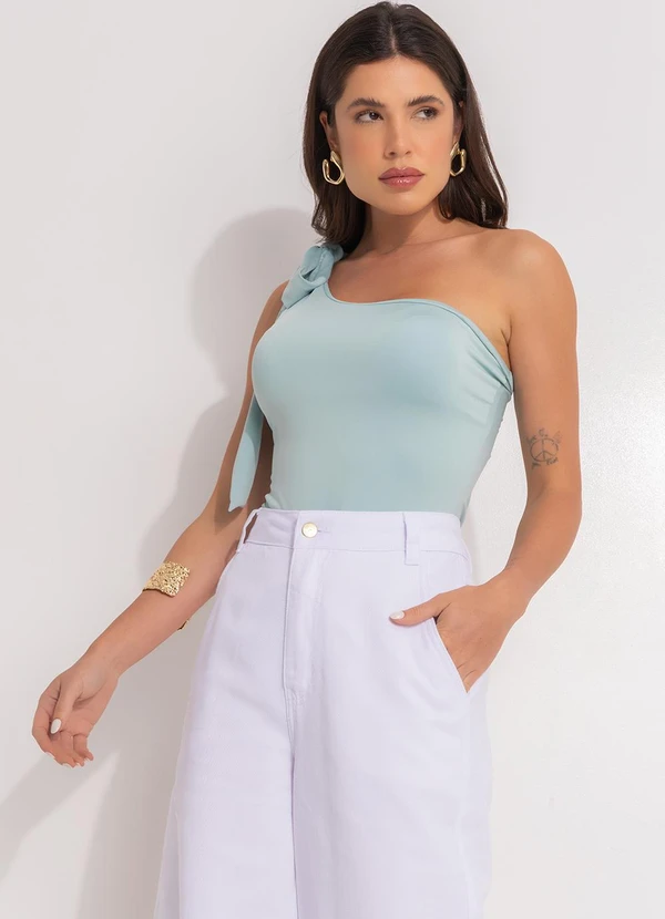 Quintess - Maiô Verde Claro em Malha com Elastano 6