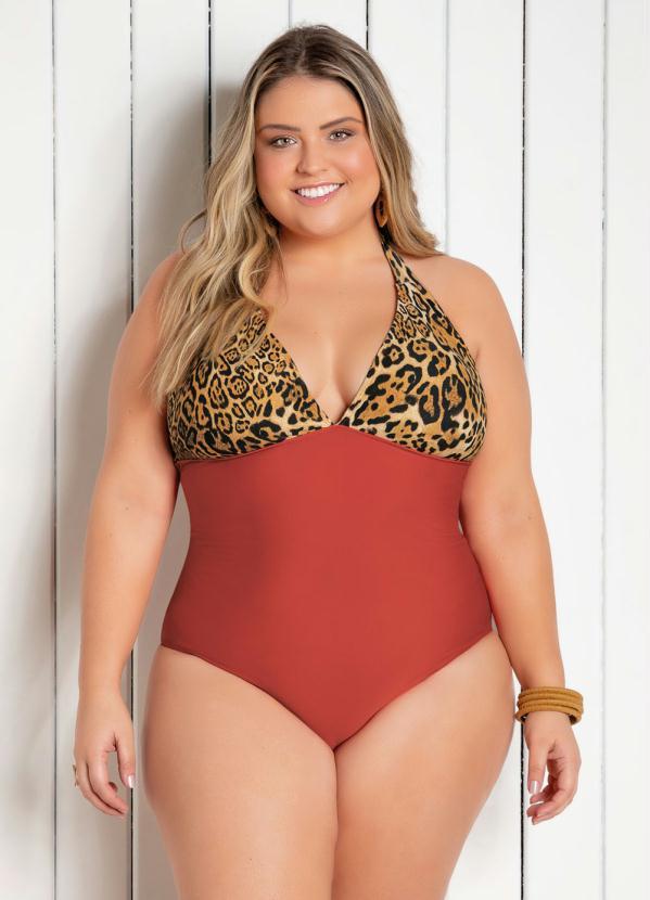 Outlet - Maiô Vermelho e Onça Modelo Frente Única