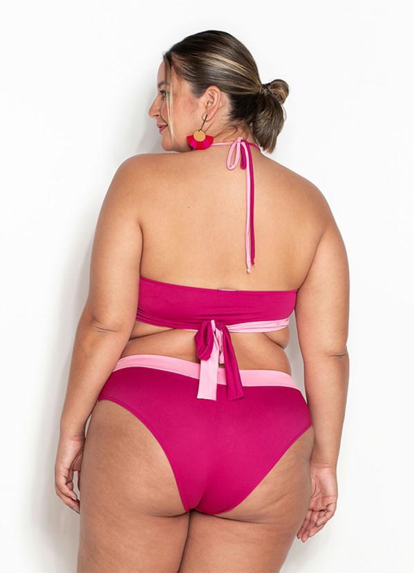 Outlet - Busto Biquíni Plus Size Bicolor Transpassado 2