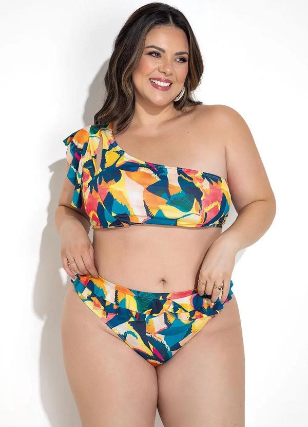 Marguerite - Calcinha Biquíni Floral Borrado em Malha 3