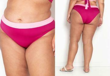 Calcinha Biquni Plus Size Bicolor