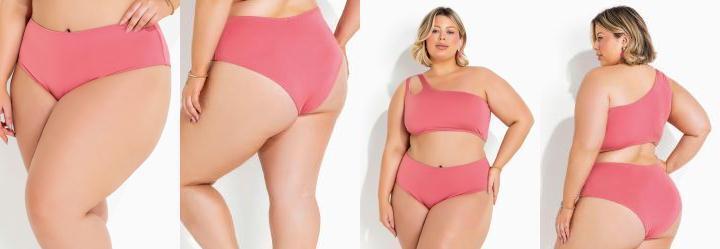 Calcinha Biquini Plus Size Rosa