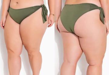 Calcinha Biquni Plus Size Verde com Amarrao