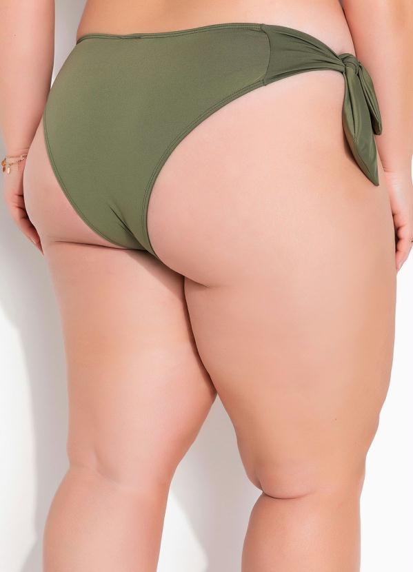 Outlet - Calcinha Biquíni Plus Size Verde com Amarração 2