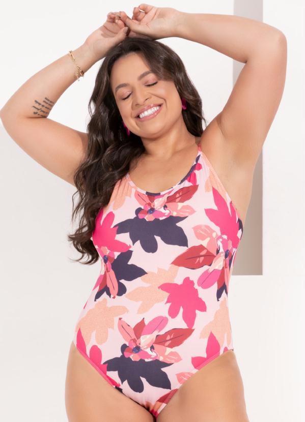 Outlet - Maiô Floral Artístico com Alças de Amarrar 6