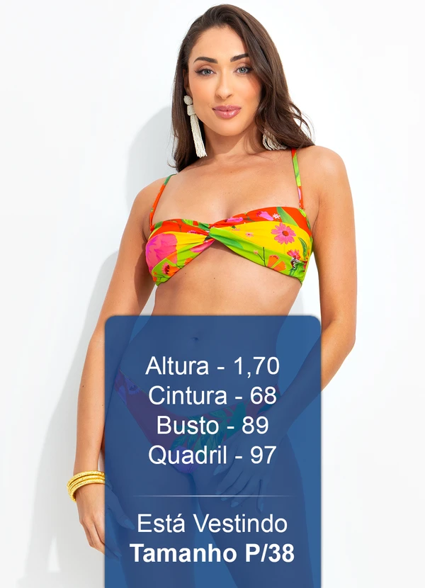 Farm - Biquini Double Floral Bem Me Quer Laranja 5