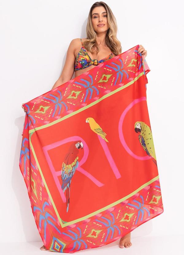 Farm - Canga Praiana Summer Ikat Vermelho