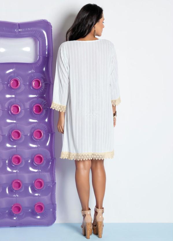 Alma Dolce - Saída de Praia Branca com Detalhe em Renda 4