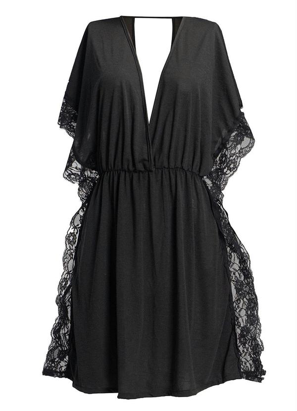 Outlet - Saída de Praia com Renda Preta 5