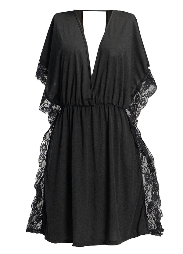 Queima Estoque - Saída de Praia com Renda Preta 5