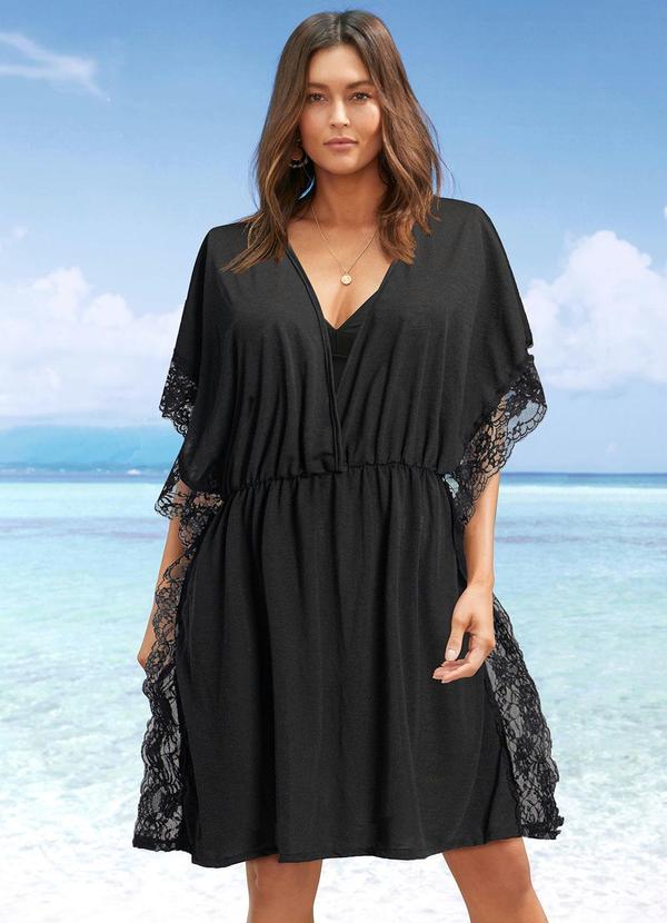 Outlet - Saída de Praia com Renda Preta 6