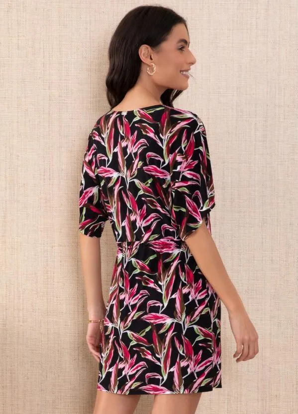 Queima Estoque - Saída de Praia Floral Dark com Amarração 9