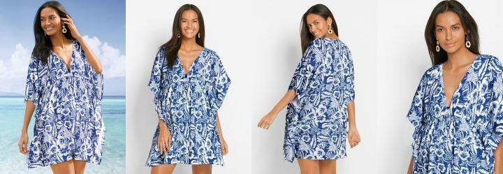 Sada de Praia Folhagem Azul Soltinha