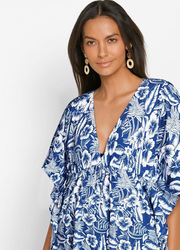 bonprix - Saída de Praia Folhagem Azul Soltinha 4