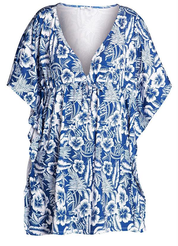 bonprix - Saída de Praia Folhagem Azul Soltinha 6