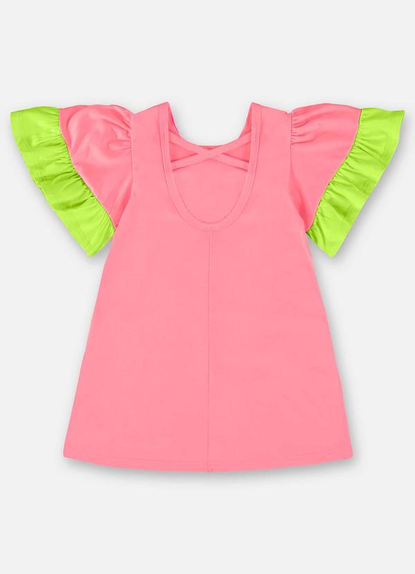 Up Baby - Saída de Praia Infantil em Meia Malha Rosa 3