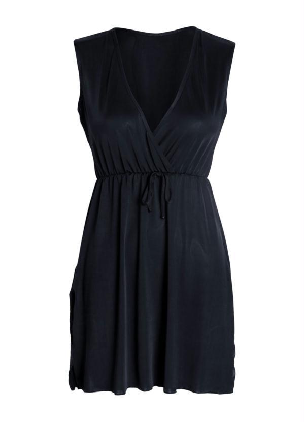 Outlet - Saída de Praia Soltinha Preta com Fenda 6