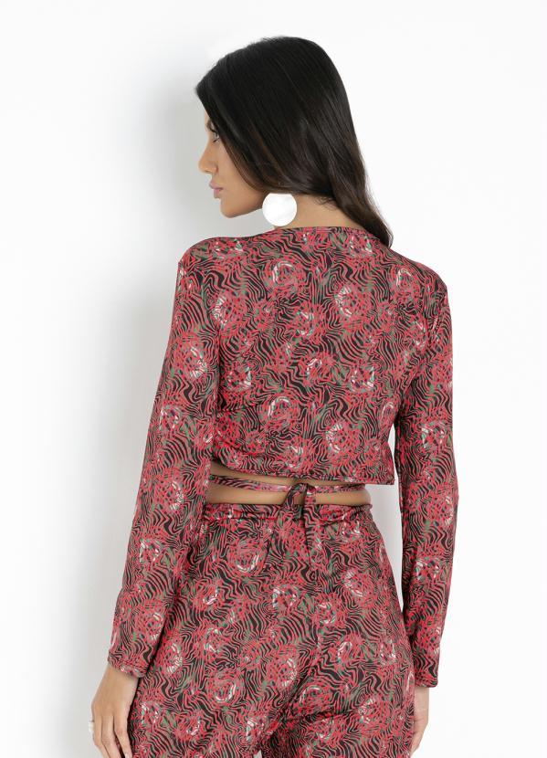 Queima Estoque - Top Animal Print com Tiras para Amarrar 5