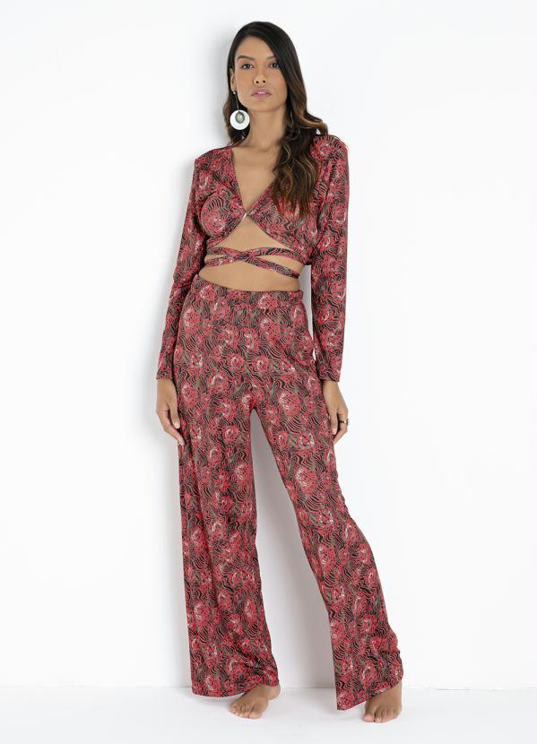 Queima Estoque - Top Animal Print com Tiras para Amarrar 4