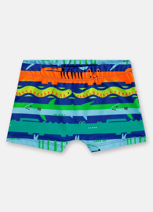 Up Baby - Sunga Boxer Infantil Fps+50 com Forro Up Baby Azul
