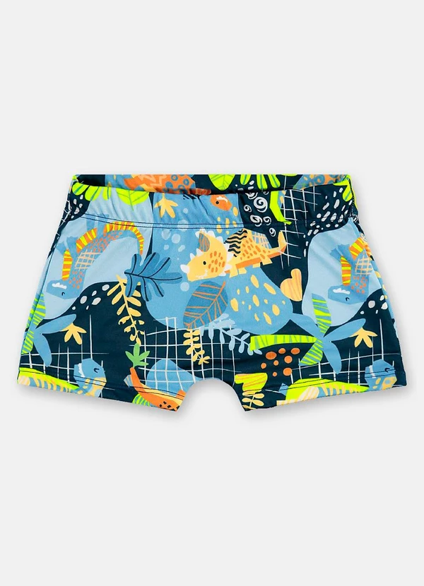 Up Baby - Sunga Boxer Infantil Fps+50 com Forro Up Baby Azul