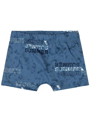 Quimby - Sunga Boxer Malha Uv Estampado Azul - QUIMBY