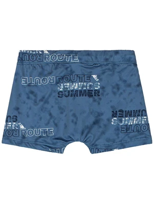 Quimby - Sunga Boxer Malha Uv Estampado Azul - QUIMBY