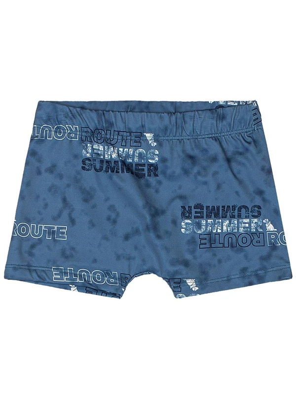 Quimby - Sunga Boxer Malha Uv Estampado Azul
